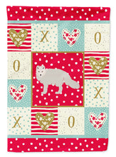 Load image into Gallery viewer, White Arctic Fox Love Flag Canvas House Size CK5304CHF