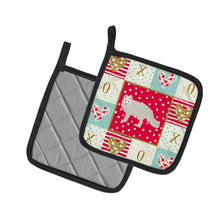 Load image into Gallery viewer, White Arctic Fox Love Pot Holders - Set of 2 - Heat-Resistant Kitchen Essentials CK5304PTHD