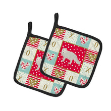 Load image into Gallery viewer, White Arctic Fox Love Pot Holders - Set of 2 - Heat-Resistant Kitchen Essentials CK5304PTHD