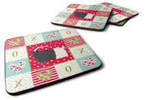 Load image into Gallery viewer, Welsh Black-Necked Goat Love Coasters - Set of 4 Lightweight Foam, Absorbent Drink Coasters  CK5314FC