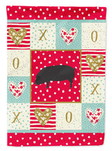 Load image into Gallery viewer, Devon Large Black Pig Love Flag Canvas House Size CK5358CHF