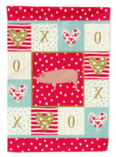 Load image into Gallery viewer, American Landrace Pig Love Flag Canvas House Size CK5359CHF