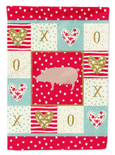 Load image into Gallery viewer, English Large White Pig Love Flag Canvas House Size CK5365CHF