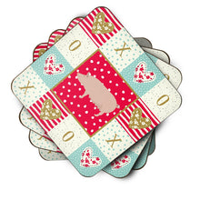 Load image into Gallery viewer, English Large White Pig Love Coasters - Set of 4 Lightweight Foam, Absorbent Drink Coasters  CK5365FC