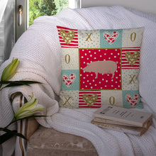 Load image into Gallery viewer, English Large White Pig Love Throw Pillow - 14x14 Decorative Pillow – Art for Your Home &amp; Patio CK5365PW1414