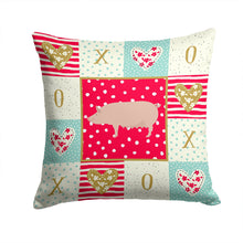 Load image into Gallery viewer, English Large White Pig Love Throw Pillow - 14x14 Decorative Pillow – Art for Your Home &amp; Patio CK5365PW1414