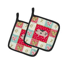 Load image into Gallery viewer, Gloucester Old Spot Pig Love Pot Holders - Set of 2 - Heat-Resistant Kitchen Essentials CK5367PTHD
