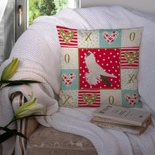 Load image into Gallery viewer, German Helmet Pigeon Love Throw Pillow - 14x14 Decorative Pillow – Art for Your Home &amp; Patio CK5371PW1414