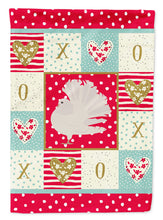 Load image into Gallery viewer, Silver Fantail Pigeon Love Garden Flag – Decorative Outdoor Yard Flag CK5377GF