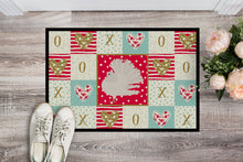 Load image into Gallery viewer, Silver Fantail Pigeon Love Doormat - 18x27 Decorative Floor Mat – Indoor/Outdoor Rug with Artistic Flair CK5377MAT