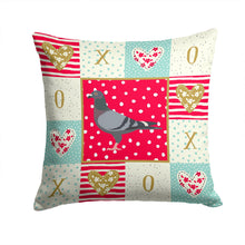 Load image into Gallery viewer, Racing Pigeon Love Throw Pillow - 14x14 Decorative Pillow – Art for Your Home &amp; Patio CK5378PW1414
