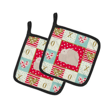 Load image into Gallery viewer, Fluffy Angora Rabbit Love Pot Holders - Set of 2 - Heat-Resistant Kitchen Essentials CK5386PTHD