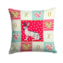 Load image into Gallery viewer, English Spot Rabbit Love Throw Pillow - 14x14 Decorative Pillow – Art for Your Home &amp; Patio CK5388PW1414