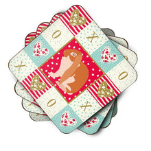 Load image into Gallery viewer, English Lop Rabbit Love Coasters - Set of 4 Lightweight Foam, Absorbent Drink Coasters  CK5389FC