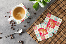 Load image into Gallery viewer, English Lop Rabbit Love Coasters - Set of 4 Lightweight Foam, Absorbent Drink Coasters  CK5389FC