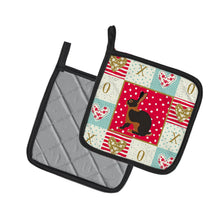 Load image into Gallery viewer, Tan Rabbit Love Pot Holders - Set of 2 - Heat-Resistant Kitchen Essentials CK5390PTHD