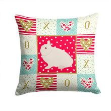 Load image into Gallery viewer, Hermelin Rabbit Love Throw Pillow - 14x14 Decorative Pillow – Art for Your Home &amp; Patio CK5391PW1414