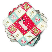 Load image into Gallery viewer, California White Rabbit Love Coasters - Set of 4 Lightweight Foam, Absorbent Drink Coasters  CK5394FC