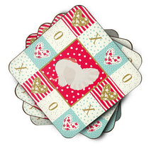 Load image into Gallery viewer, White Holland Turkey Love Coasters - Set of 4 Lightweight Foam, Absorbent Drink Coasters  CK5410FC