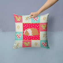 Load image into Gallery viewer, Texel Guinea Pig Love Throw Pillow - 14x14 Decorative Pillow – Art for Your Home &amp; Patio CK5437PW1414