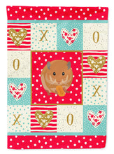 Load image into Gallery viewer, Teddy Bear Hamster Love Flag Canvas House Size CK5444CHF