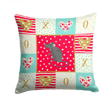 Load image into Gallery viewer, Satin Mouse Love Throw Pillow - 14x14 Decorative Pillow – Art for Your Home &amp; Patio CK5452PW1414