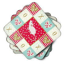Load image into Gallery viewer, White Domestic Mouse Love Coasters - Set of 4 Lightweight Foam, Absorbent Drink Coasters  CK5454FC