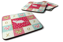 Load image into Gallery viewer, White Domestic Mouse Love Coasters - Set of 4 Lightweight Foam, Absorbent Drink Coasters  CK5454FC