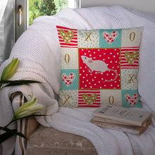 Load image into Gallery viewer, White Domestic Mouse Love Throw Pillow - 14x14 Decorative Pillow – Art for Your Home &amp; Patio CK5454PW1414