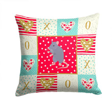 Load image into Gallery viewer, Blue Rat Love Throw Pillow - 14x14 Decorative Pillow – Art for Your Home &amp; Patio CK5457PW1414