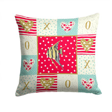 Load image into Gallery viewer, Angelfish Love Throw Pillow - 14x14 Decorative Pillow – Art for Your Home &amp; Patio CK5465PW1414
