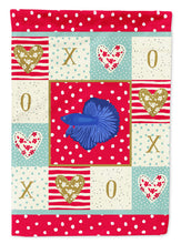 Load image into Gallery viewer, Delta Tail Betta Fish Love Flag Canvas House Size CK5468CHF