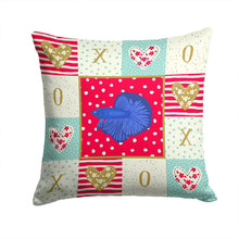 Load image into Gallery viewer, Delta Tail Betta Fish Love Throw Pillow - 14x14 Decorative Pillow – Art for Your Home &amp; Patio CK5468PW1414