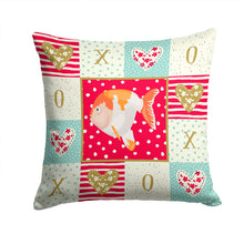 Load image into Gallery viewer, Lionhead Goldfish Love Throw Pillow - 14x14 Decorative Pillow – Art for Your Home &amp; Patio CK5474PW1414
