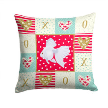 Load image into Gallery viewer, Ryukin Goldfish Love Throw Pillow - 14x14 Decorative Pillow – Art for Your Home &amp; Patio CK5477PW1414