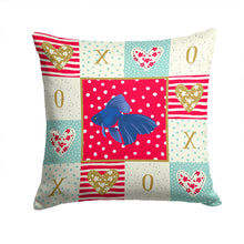 Load image into Gallery viewer, Veiltail Goldfish Love Throw Pillow - 14x14 Decorative Pillow – Art for Your Home &amp; Patio CK5481PW1414