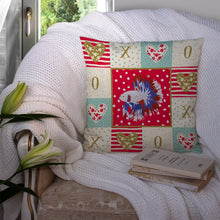 Load image into Gallery viewer, Comb Tail Betta Love Throw Pillow - 14x14 Decorative Pillow – Art for Your Home &amp; Patio CK5483PW1414