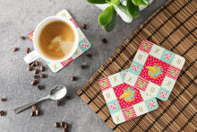 Load image into Gallery viewer, CrownTail Betta Love Coasters - Set of 4 Lightweight Foam, Absorbent Drink Coasters  CK5484FC