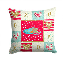 Load image into Gallery viewer, Paradise Fish Love Throw Pillow - 14x14 Decorative Pillow – Art for Your Home &amp; Patio CK5491PW1414