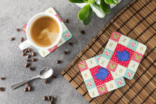 Load image into Gallery viewer, Super Delta Tail Betta Love Coasters - Set of 4 Lightweight Foam, Absorbent Drink Coasters  CK5493FC