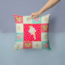 Load image into Gallery viewer, Parisian Trumpeter Canary Love Throw Pillow - 14x14 Decorative Pillow – Art for Your Home &amp; Patio CK5507PW1414