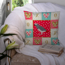 Load image into Gallery viewer, African Grey Parrot Love Throw Pillow - 14x14 Decorative Pillow – Art for Your Home &amp; Patio CK5518PW1414