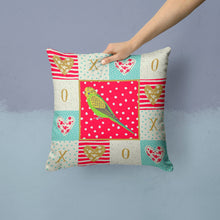 Load image into Gallery viewer, Budgerigar Love Throw Pillow - 14x14 Decorative Pillow – Art for Your Home &amp; Patio CK5520PW1414
