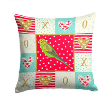 Load image into Gallery viewer, Budgerigar Love Throw Pillow - 14x14 Decorative Pillow – Art for Your Home &amp; Patio CK5520PW1414
