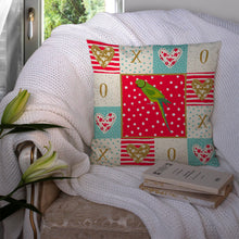 Load image into Gallery viewer, Ring-Necked Parakeet Love Throw Pillow - 14x14 Decorative Pillow – Art for Your Home &amp; Patio CK5525PW1414