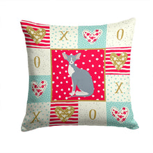Load image into Gallery viewer, Peterbald Cat Love Throw Pillow - 14x14 Decorative Pillow – Art for Your Home &amp; Patio CK5779PW1414