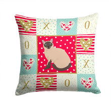 Load image into Gallery viewer, Siamese Traditional Cat Love Throw Pillow - 14x14 Decorative Pillow – Art for Your Home &amp; Patio CK5787PW1414