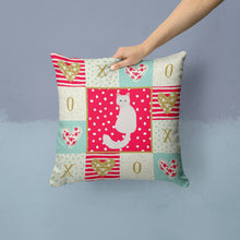 Load image into Gallery viewer, Turkish Angora Cat Love Throw Pillow - 14x14 Decorative Pillow – Art for Your Home &amp; Patio CK5801PW1414