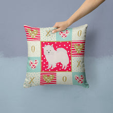 Load image into Gallery viewer, American Eskimo Love Throw Pillow - 14x14 Decorative Pillow – Art for Your Home &amp; Patio CK5808PW1414