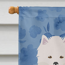 Load image into Gallery viewer, American Eskimo Welcome Flag Canvas House Size CK5964CHF